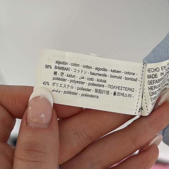 ZARA Embroidered Mini Swing Dress Eyelet Crochet, Light Blue - Size S - Picture 7 of 7